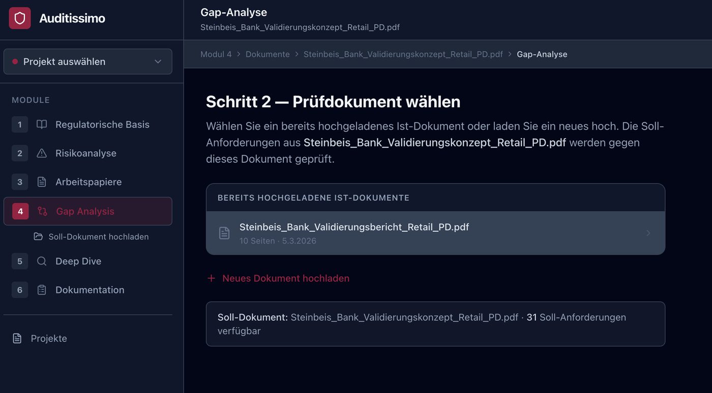 Modul 4: Auswahl des Prüfdokuments